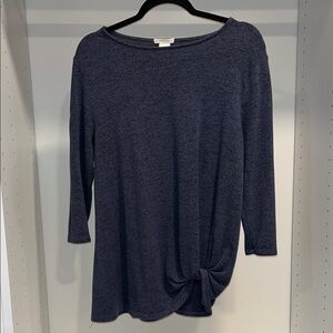 Knotted Navy Blue Top